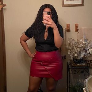 ZARA Faux Leather Mini Skirt✨